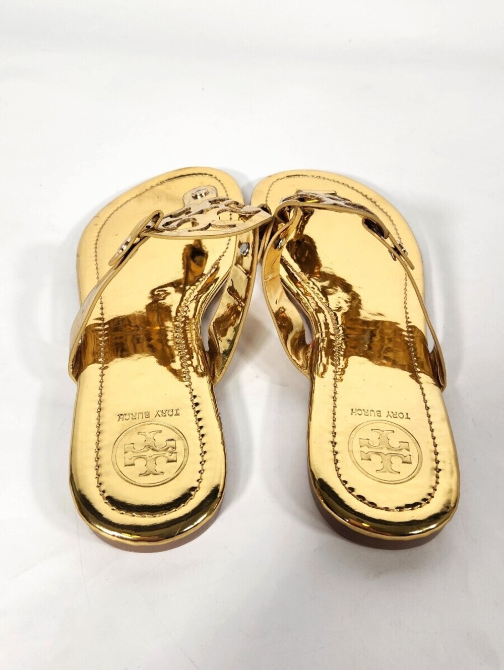 Tory Burch Metallic Gold Miller Sandals - Picture 3 of 5